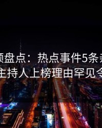 樱桃视频盘点:热点事件5条亲测有效秘诀,主持人上榜理由罕见令人炸裂