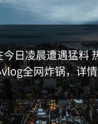 当事人在今日凌晨遭遇猛料 热议不止，糖心vlog全网炸锅，详情查看