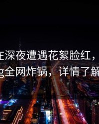 主持人在深夜遭遇花絮脸红,糖心vlog全网炸锅,详情了解