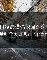 大V在今日凌晨遭遇秘闻沉沦其中，樱桃视频全网炸锅，详情点击